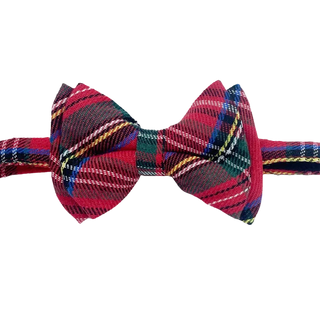 Red Plaid Bow Tie
