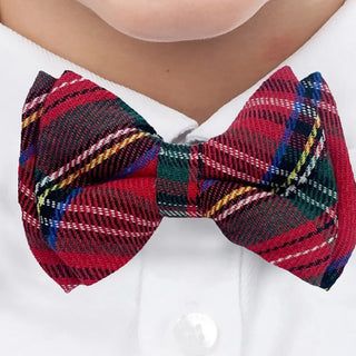 Red Plaid Bow Tie
