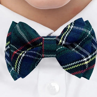 Green Plaid Bow Tie
