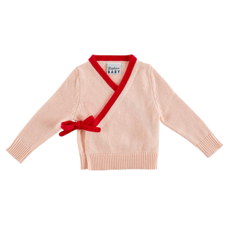 Two Piece Knit Wrap Set – Pink/Red
