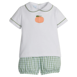 Applique Peter Pan Banded Short Set – Pumpkin
