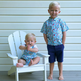 Sailboat Bubble & Shirt Set
