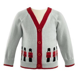Soldier Intarsia Cardigan – Grey
