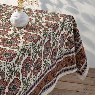 Elysian Block Print Tablecloth – 60 × 90 in.
