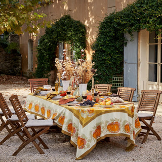 Pumpkin Tablecloth – Orange & Mustard (71 × 106 in.)
