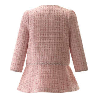 Pink Tweed Jacket and Skirt Set
