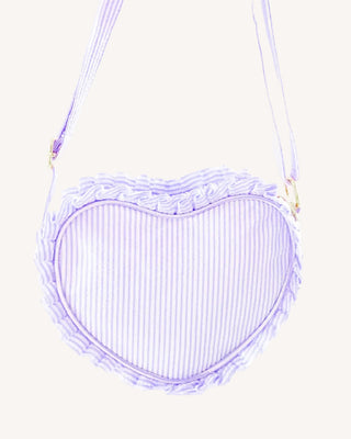 Heart Purse – Seersucker Lavender
