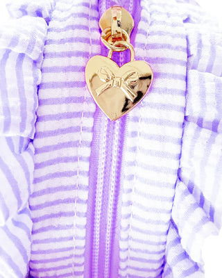 Heart Purse – Seersucker Lavender
