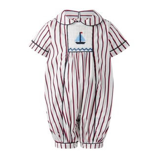Sailboat Smocked Babysuit
