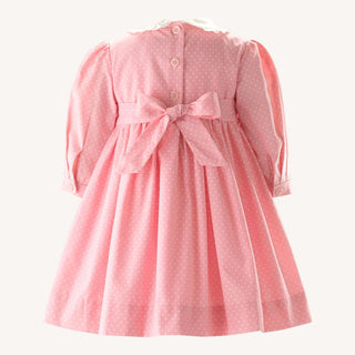 Pindot Bow Smocked Dress and Bloomers
