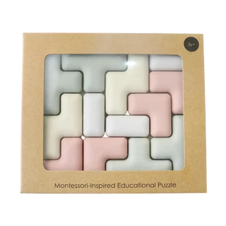 Silicone Pentomino Puzzle Board – Montessori Shape & Logic Toy
