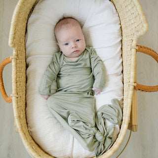 Bamboo Knotted Gown – Dried Thyme
