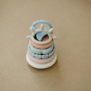 Classic Silicone Stacking Teething Rings
