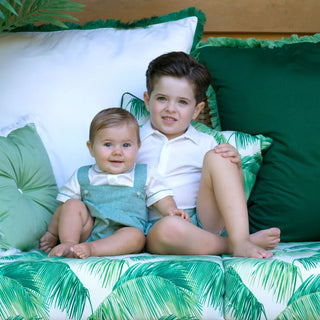 Green Chambray Bubble & Shirt Set
