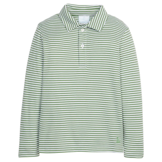 Long Sleeve Polo – Watercress Stripe
