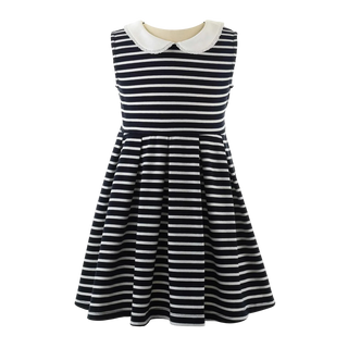 Navy Breton Stripe Jersey Dress
