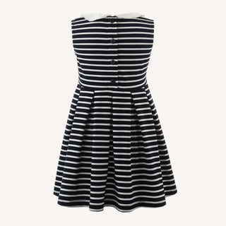 Navy Breton Stripe Jersey Dress
