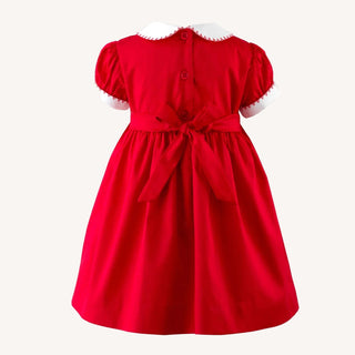 Classic Red Smocked Dress and Bloomers
