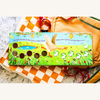 An open children's board book
