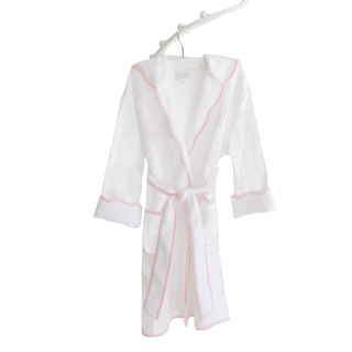 Bathrobe with Pink Stripe Trim
