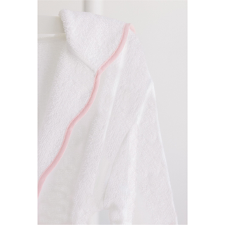 Bathrobe with Pink Stripe Trim

