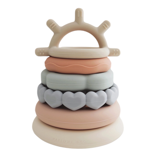 Classic Silicone Stacking Teething Rings
