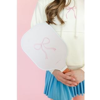 Pink Bow Floral Pickleball Paddle
