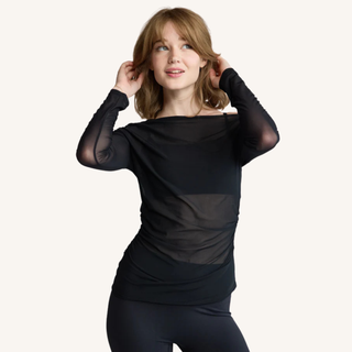 Ballet Mesh Long Sleeve in Black
