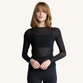 Ballet Mesh Long Sleeve in Black
