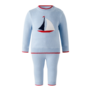 Sailboat Intarsia Sweater Set
