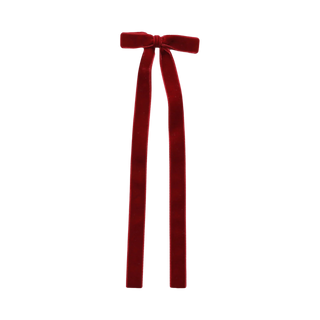 Velvet Long Tail Bow – Red
