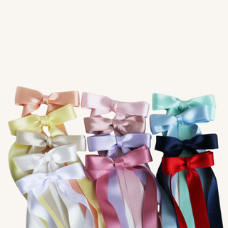 Satin Long Tail Bow – Black
