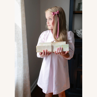 Satin Long Tail Bow – Old Pink
