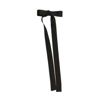Satin Long Tail Bow – Black
