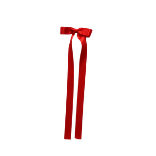 Satin Long Tail Bow – Red
