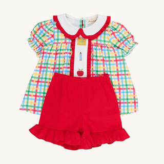 Apple of My Eye School Embroidered Outfit
