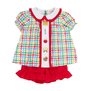 Apple of My Eye School Embroidered Outfit
