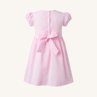 Gingham Smocked Dress – Pink Heirloom Check
