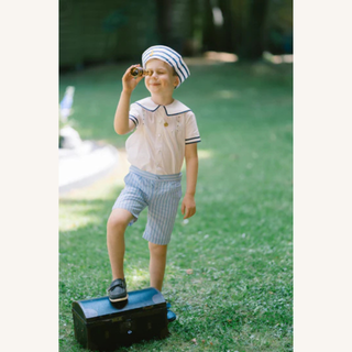 William Shorts Set – Blue Stripe
