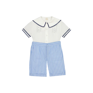 William Shorts Set – Blue Stripe
