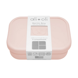 Ali+Oli Reusable Silicone Bento Box – Blush
