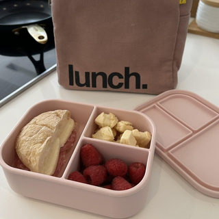 Ali+Oli Reusable Silicone Bento Box – Blush
