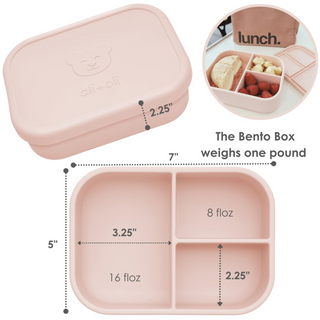 Ali+Oli Reusable Silicone Bento Box – Blush
