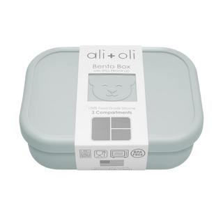 Ali+Oli Reusable Silicone Bento Box – Blue
