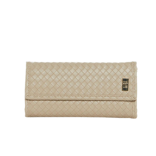 The Luxe Jewelry Wallet – Woven Bisque
