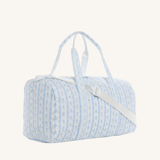 Weekender Duffel – Floral Ribbon Blue
