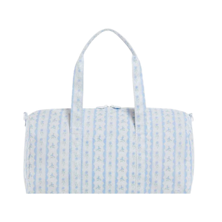 Weekender Duffel – Floral Ribbon Blue
