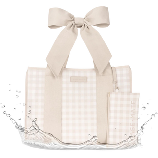 Jelly Tote — Latte Gingham
