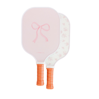 Pink Bow Floral Pickleball Paddle
