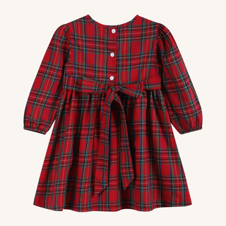 Red and Green Christmas Plaid Smocked Dress
